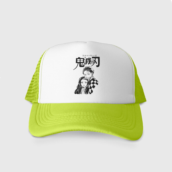 Кепка тракер с сеткой Танджиро и Незуко Kimetsu no Yaiba фото