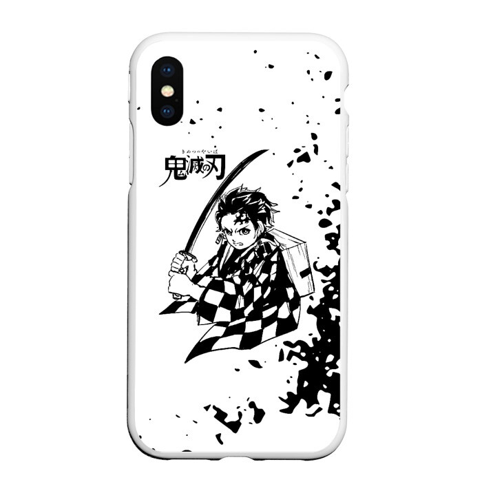 Чехол для iPhone XS Max матовый Танджиро Клинок рассекающий демонов фото