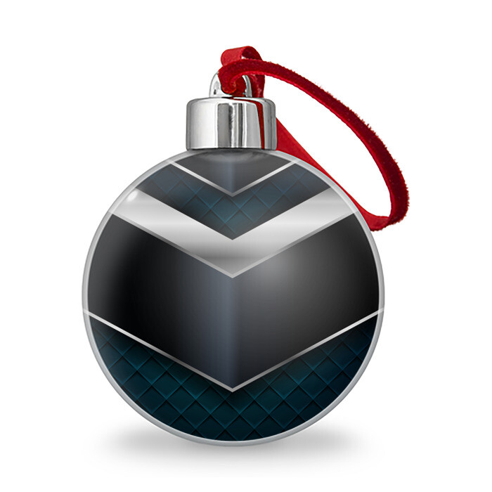 Ёлочный шар 3D dark metal фото