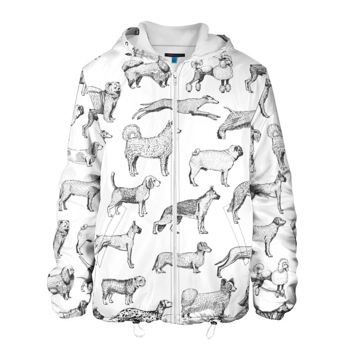 Мужская куртка 3D ПОРОДЫ СОБАК С ФОТОГРАФИЯМИ фото