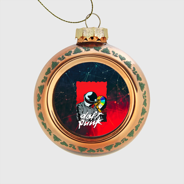 Стеклянный ёлочный шар DAFT PUNK MUSIC фото
