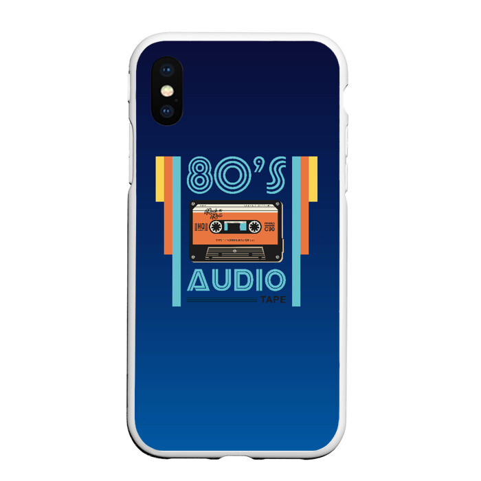 Чехол для iPhone XS Max матовый 80s audio tape фото