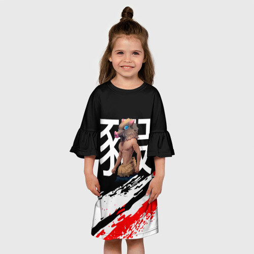 Детское платье 3D Иноске Хашибира Kimetsu no Yaiba фото