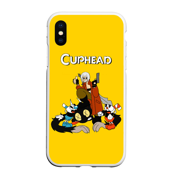 Чехол для iPhone XS Max матовый Cuphead x DMC фото