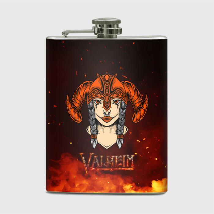 Фляга Valheim девушка воин фото
