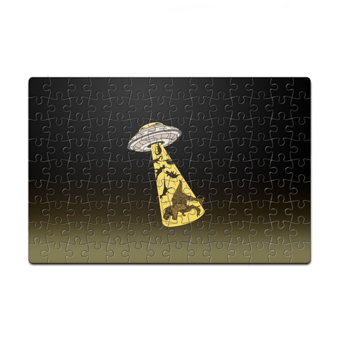 Пазл магнитный 126 элементов НЛО похищает динозавров фото