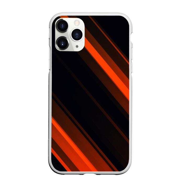 Чехол для iPhone 11 Pro матовый ORANGE Black фото