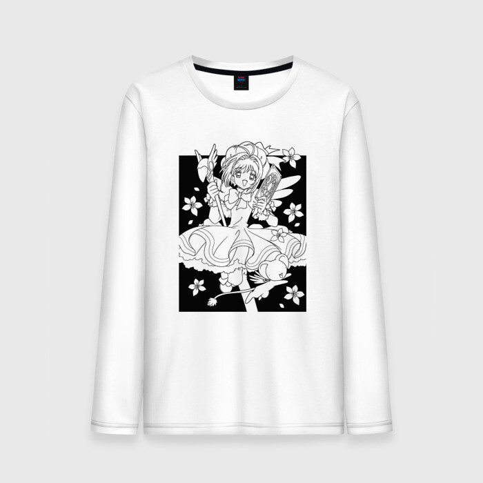 Мужской лонгслив хлопок Сакура ловец карт фото