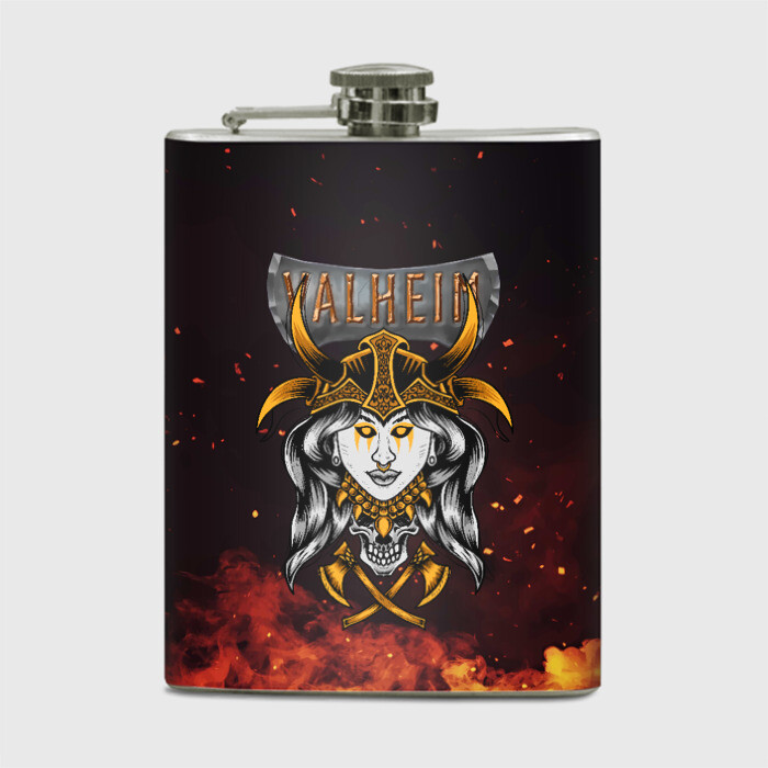 Фляга Valheim Девушка викинг фото
