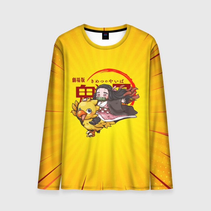 Мужской лонгслив 3D Незуко | Клинок, рассекающий демонов фото