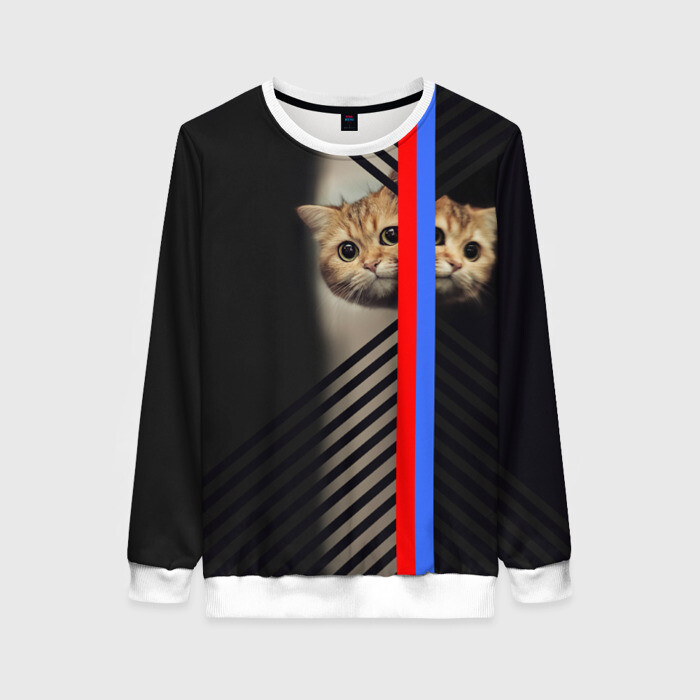 Женский свитшот 3D Кот фото
