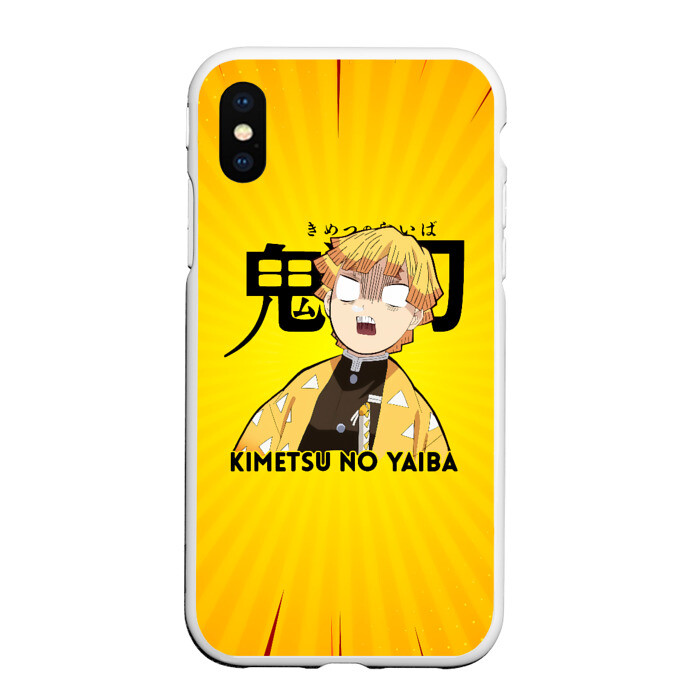 Чехол для iPhone XS Max матовый Зеницу Агацума Kimetsu no Yaiba фото