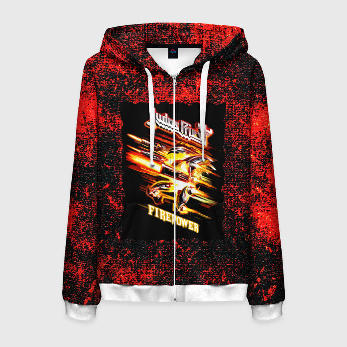 Мужская толстовка 3D на молнии JUDAS PRIEST rock фото