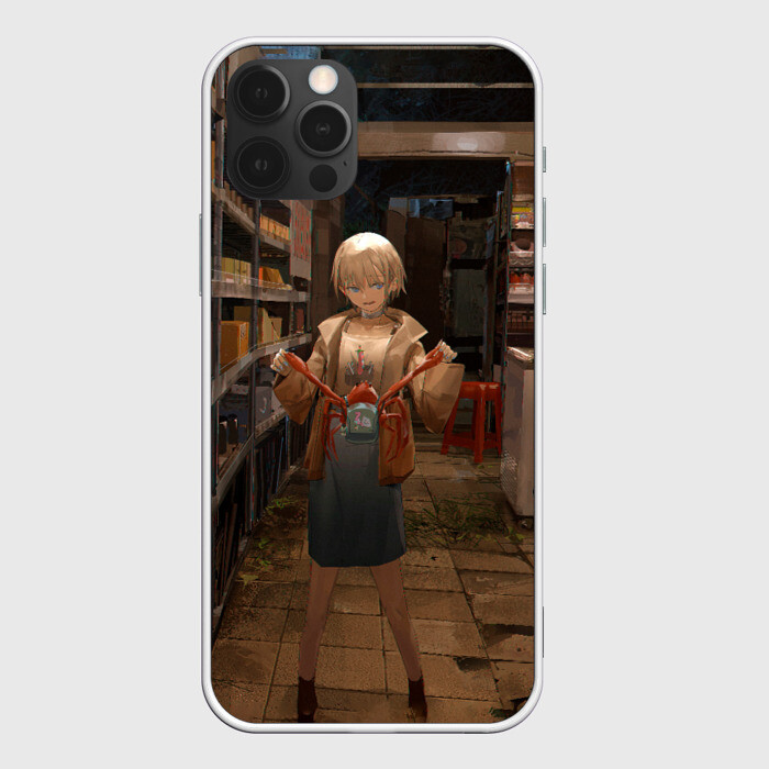 Чехол для iPhone 12 Pro Girl with crab фото