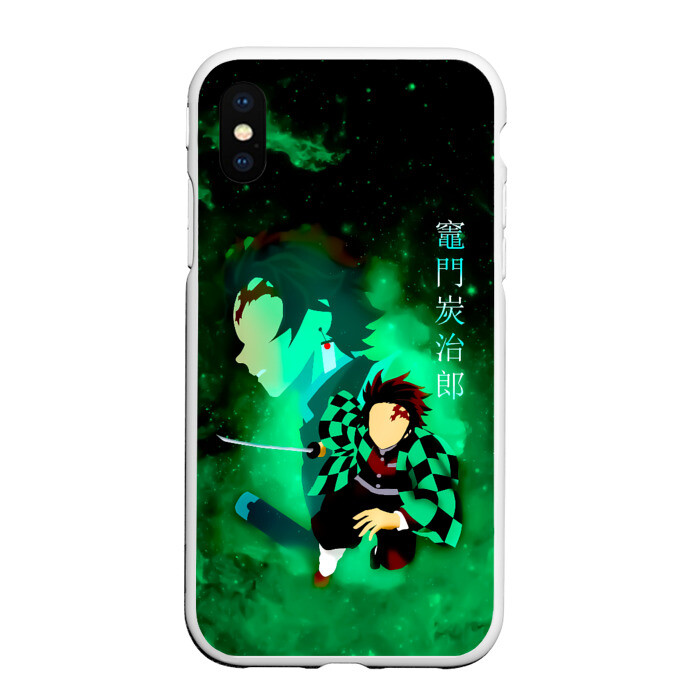 Чехол для iPhone XS Max матовый Танджиро Камадо Kimetsu no Yaiba фото