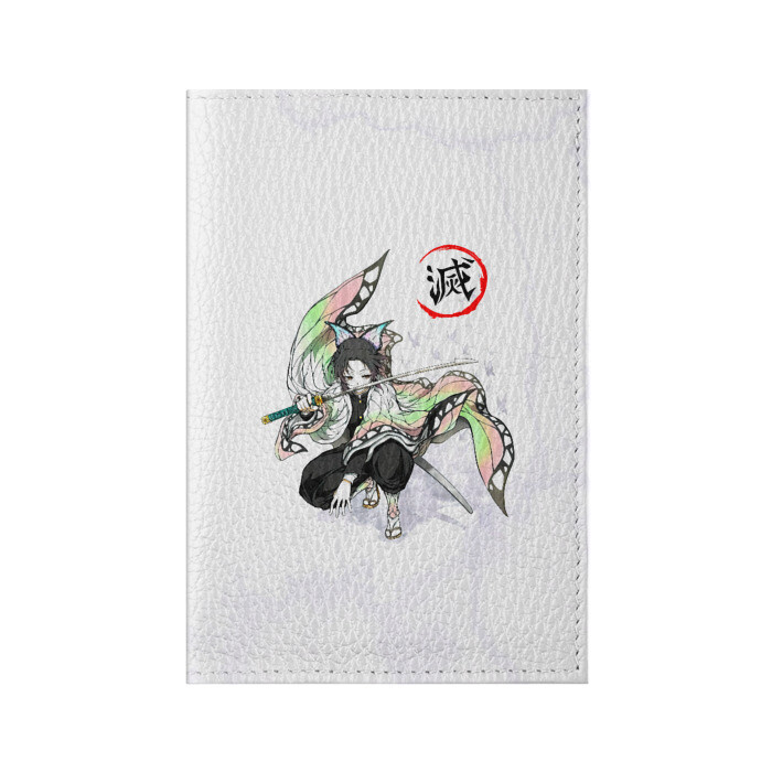 Обложка для паспорта матовая кожа Шинобу Кочо Kimetsu no Yaiba фото