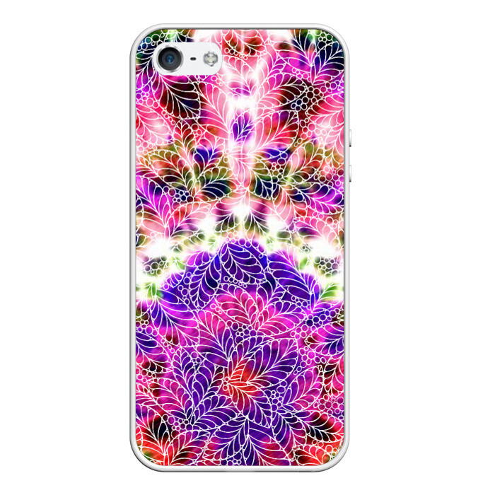 Чехол для iPhone 5/5S матовый Тай-дай фото