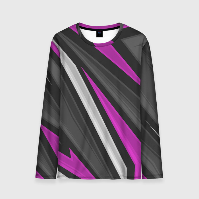 Мужской лонгслив 3D Спортивные линии фото