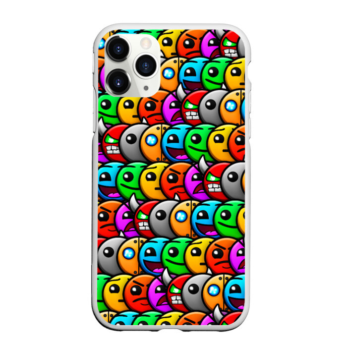 Чехол для iPhone 11 Pro матовый GEOMETRY DASH / ГЕОМЕТРИ ДАШ фото