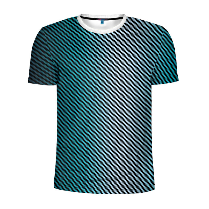 Мужская футболка 3D спортивная Carbon Blue фото