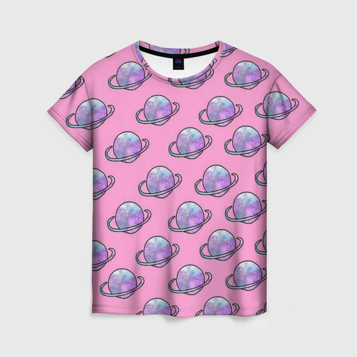 Женская футболка 3D Сатурн фото