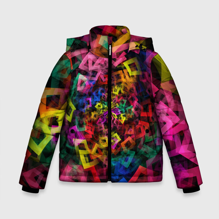 Зимняя куртка для мальчиков 3D Калейдоскоп фото