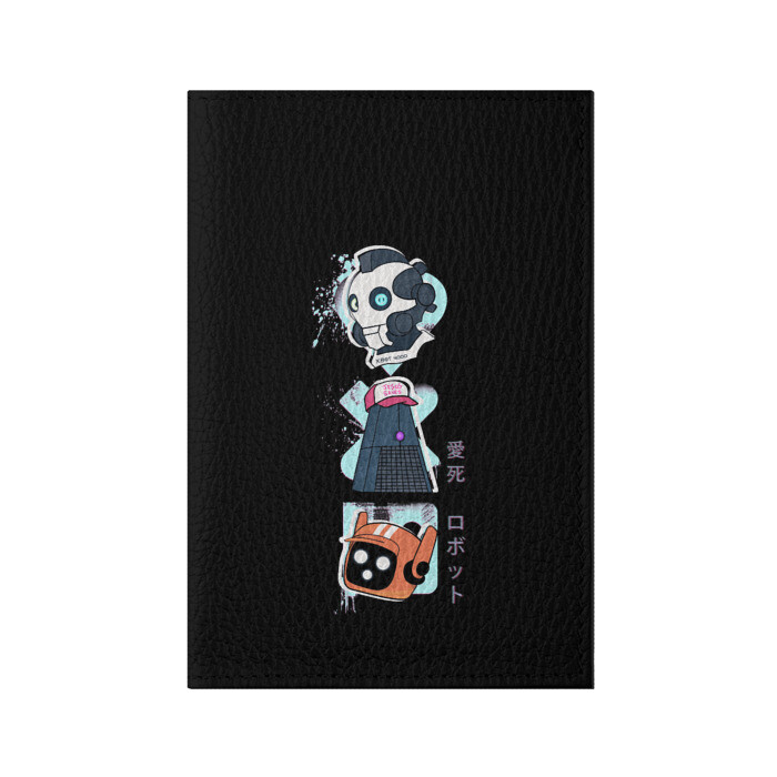 Обложка для паспорта матовая кожа Любовь, Смерть и Роботы фото