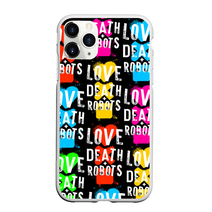 Чехол для iPhone 11 Pro матовый ЛЮБОВЬ СМЕРТЬ И РОБОТЫ / УЗОР фото