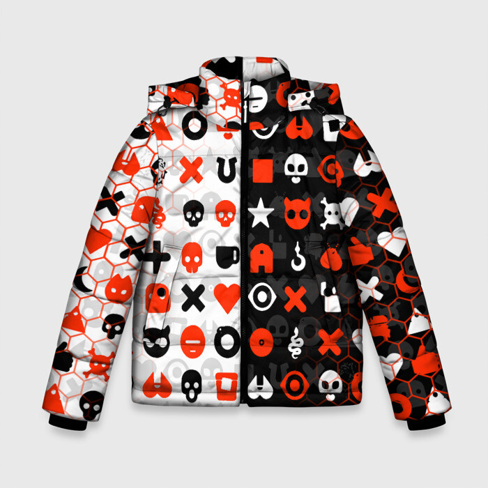 Зимняя куртка для мальчиков 3D ЛЮБОВЬ СМЕРТЬ И РОБОТЫ / УЗОР фото