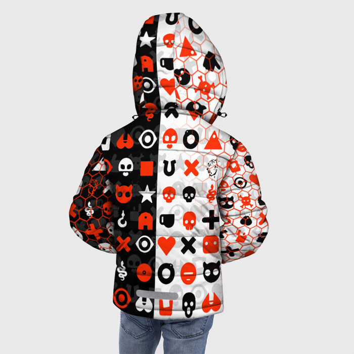 Зимняя куртка для мальчиков 3D ЛЮБОВЬ СМЕРТЬ И РОБОТЫ / УЗОР фото