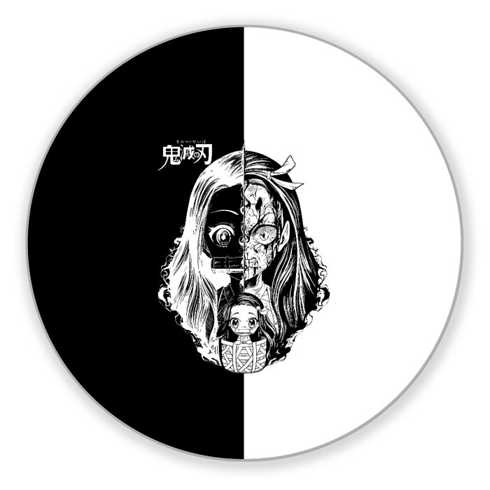 Коврик для мышки круглый Двуликая Незуко Камадо фото