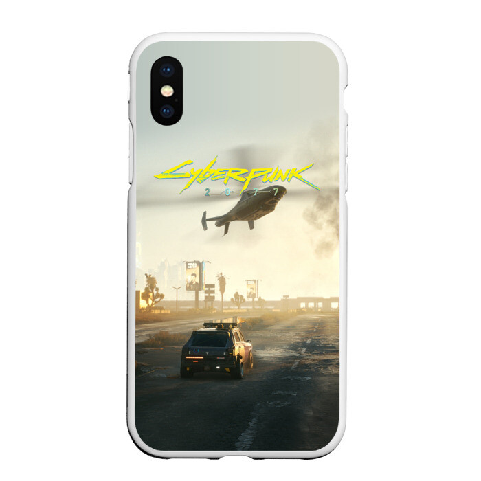 Чехол для iPhone XS Max матовый CYBERPUNK 2077 КИБЕРПАНК (+спина) (Z) фото