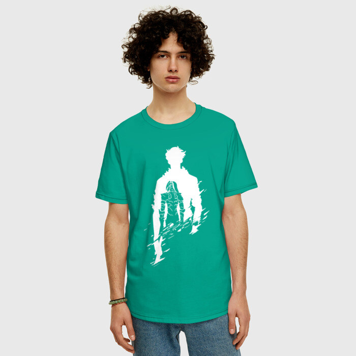 Мужская футболка хлопок Oversize СОН ДЖИН ВУ SOLO LEVELING фото