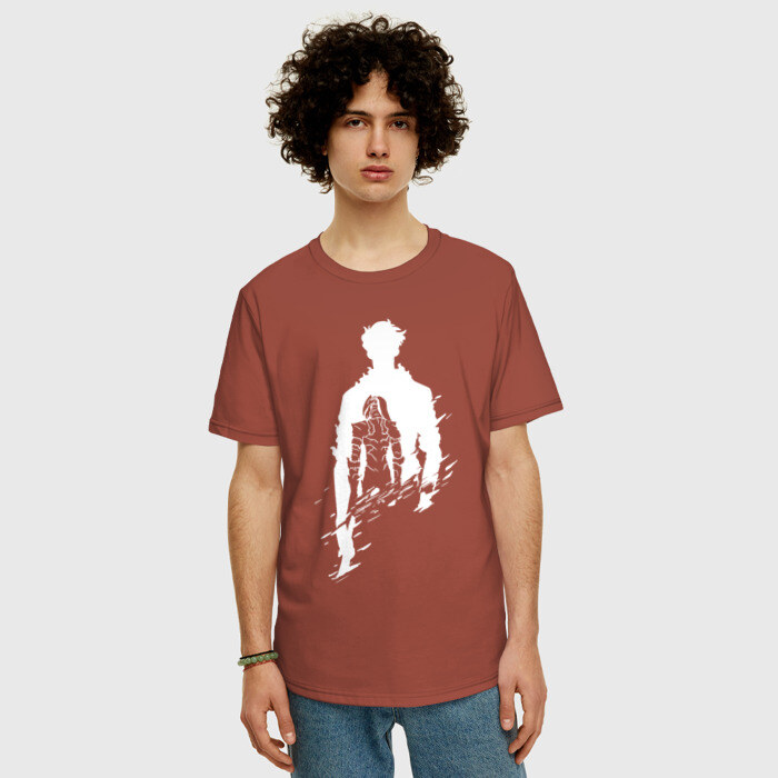 Мужская футболка хлопок Oversize СОН ДЖИН ВУ SOLO LEVELING фото