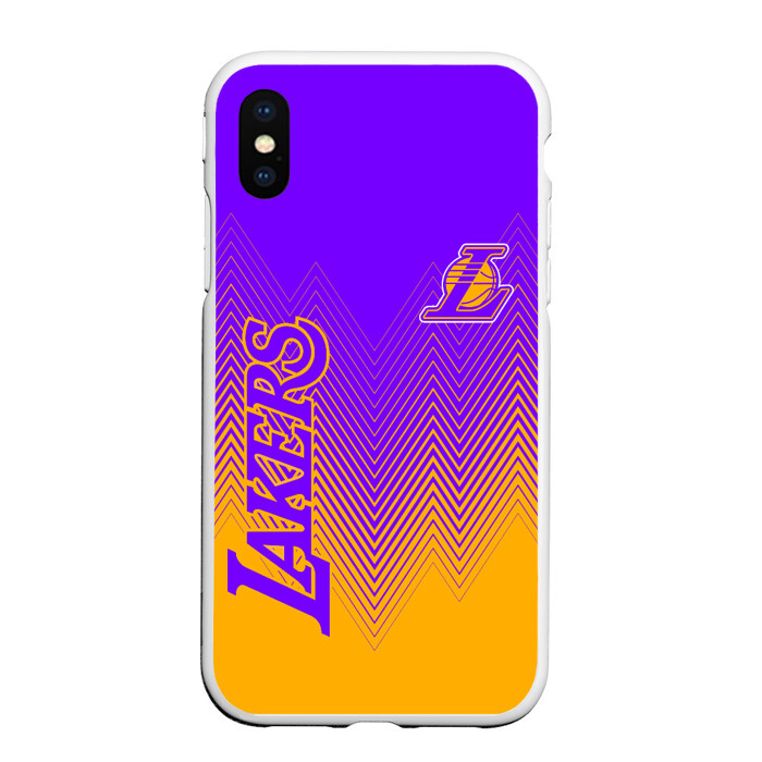 Чехол для iPhone XS Max матовый LOS ANGELES LAKERS / ЛЕЙКЕРС фото