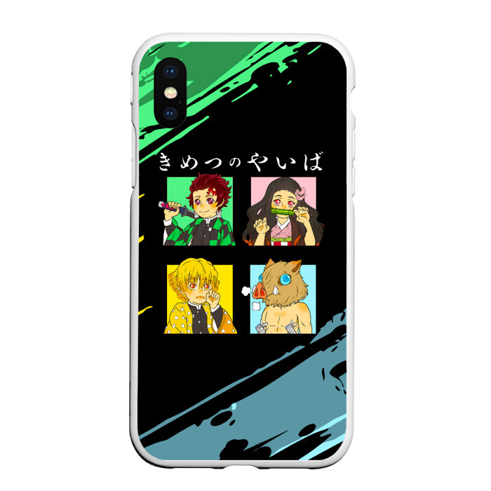 Чехол для iPhone XS Max матовый Танджиро Незуко Зеницу и Иноске фото