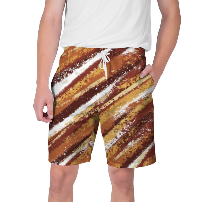 Мужские шорты 3D Полосатый принт фото