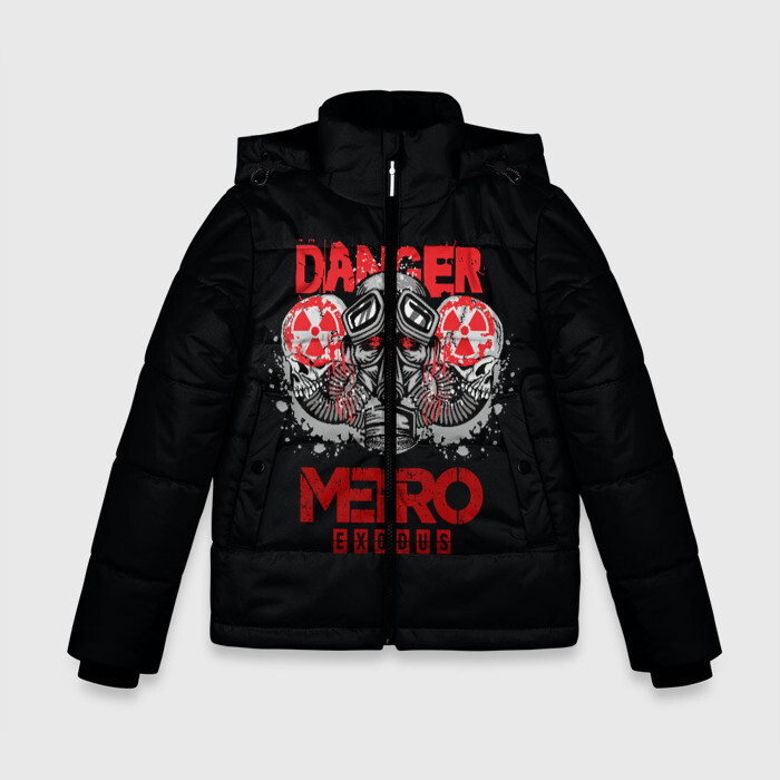 Зимняя куртка для мальчиков 3D Metro противогаз фото