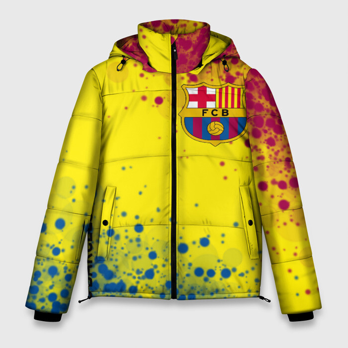 Мужская зимняя куртка 3D FC BARCELONA фото