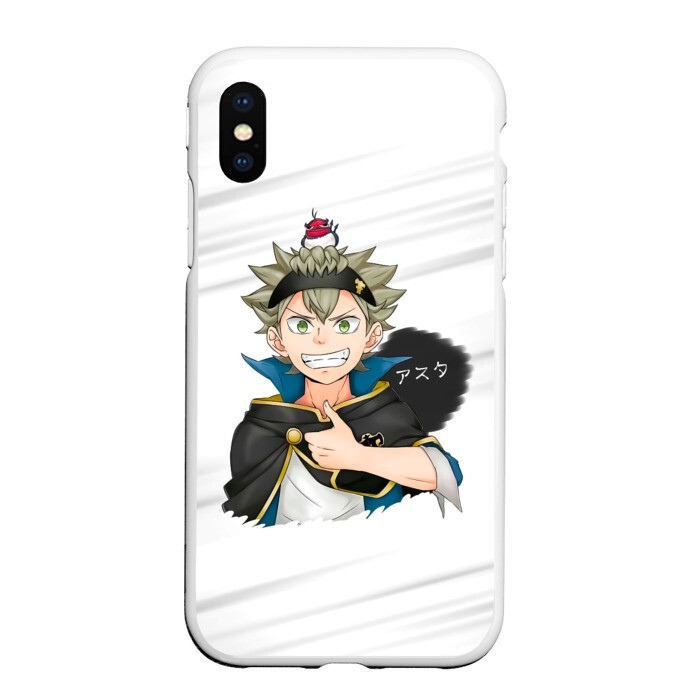 Чехол для iPhone XS Max матовый Лайк от Аста | Чёрный клевер фото