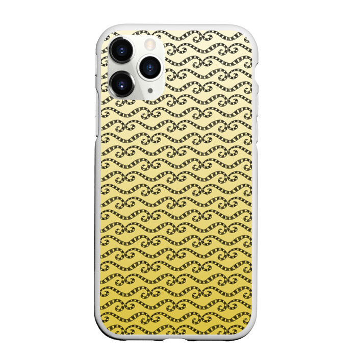 Чехол для iPhone 11 Pro матовый рисованный узор усы червячки фото