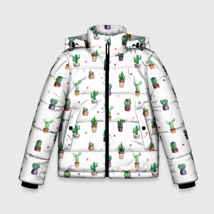 Зимняя куртка для мальчиков 3D Кактусы фото