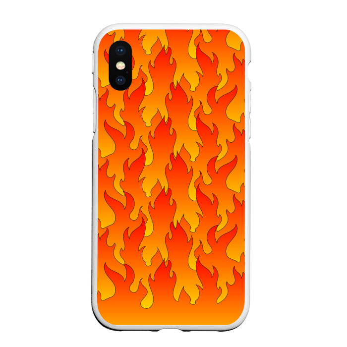 Чехол для iPhone XS Max матовый ПЛАМЯ 2.0 фото