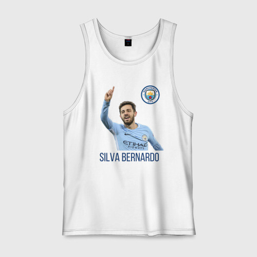 Мужская майка хлопок Silva Bernardo Манчестер Сити фото