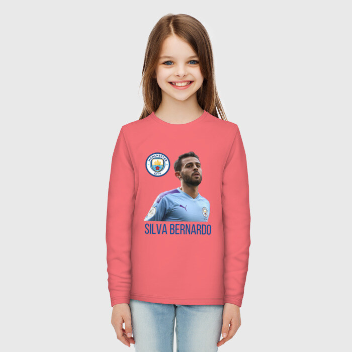 Детский лонгслив хлопок Silva Bernardo Манчестер Сити фото