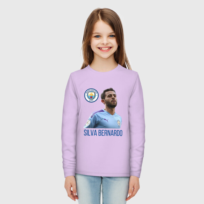 Детский лонгслив хлопок Silva Bernardo Манчестер Сити фото
