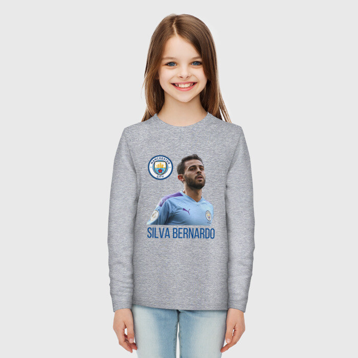 Детский лонгслив хлопок Silva Bernardo Манчестер Сити фото
