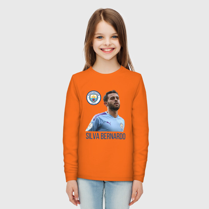 Детский лонгслив хлопок Silva Bernardo Манчестер Сити фото