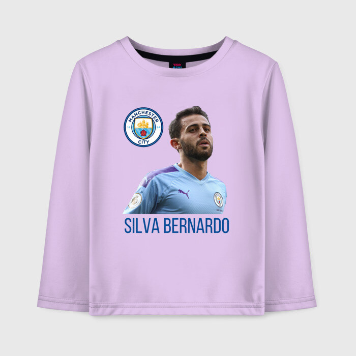 Детский лонгслив хлопок Silva Bernardo Манчестер Сити фото