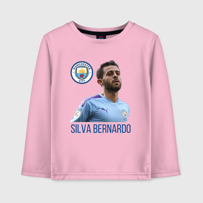 Детский лонгслив хлопок Silva Bernardo Манчестер Сити фото